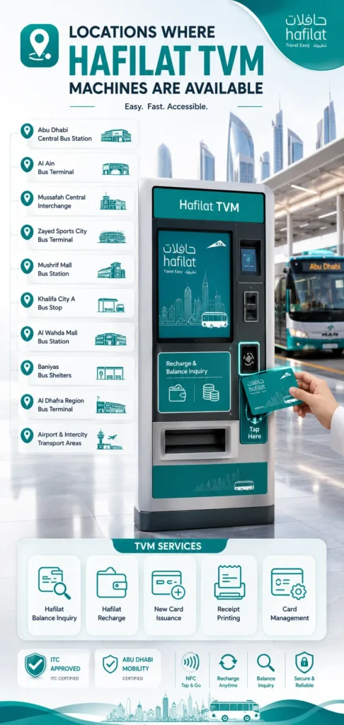Locations Where Hafilat TVM Machines Are Available